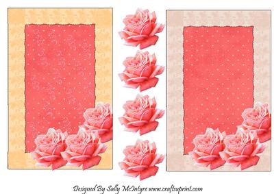 Lace Frames with Roses Add a Step by Step If You Wish