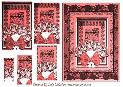 Red and Black Special Card Oriental Style