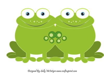 Green Frog Shaped Card