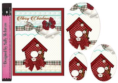 Merry Christmas Oval Pyramid Easy Card