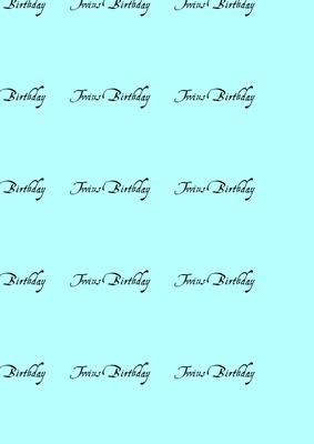 Backingpaper Twins Birthday Blue