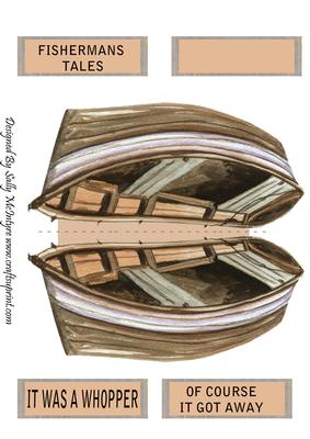 Boat Shaped Card Fishermans Tales