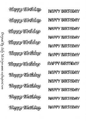Happy Birthday Greetings Silver 2 Fonts