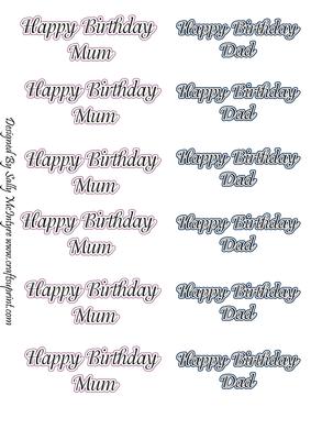 Happy Birthday Mum Happy Birthday Dad