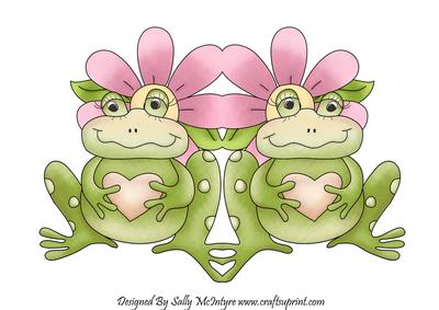 I Love Frogs Shaped Card