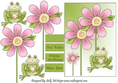 Miss You Happy Birthday Best Wishes Frogs Rule Card