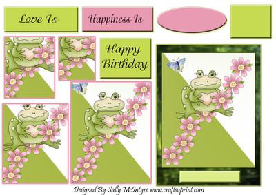 Happiness is Love is Happy Birthday Frog