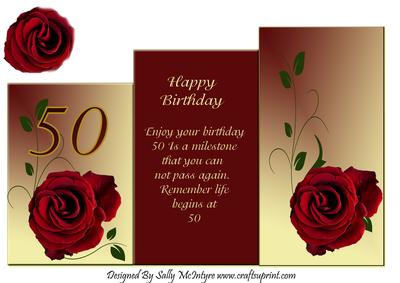 Enjoy Your Birthday 50 is a Milestone Verse