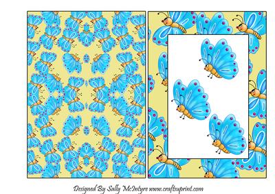 Butterfly's Also See Co Ordinating Backdrounds and Topper Fr