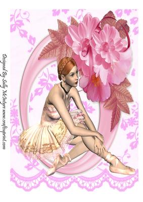 A4 Ballerina for a Beautiful Girl Print Multiple Times