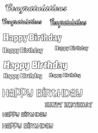 Congratulations Happy Bithday Multi Size And Font
