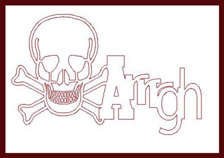 Argghh Pirate Embellishment Card Or Scrapbook