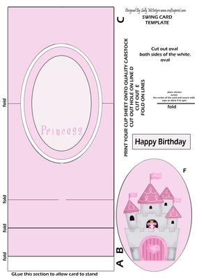 Swing Card Princess Card Print and Make