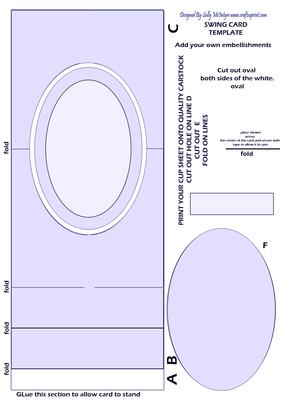Swing Card Purple Add Your Own Embellishments