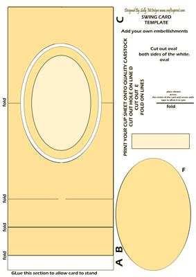 Swing Card Gold Add Your Own Embellishments