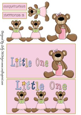 Little One Baby Girl Congratulations Happiness Is