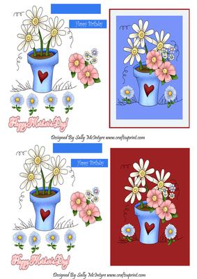 Potted Flowers Country Style