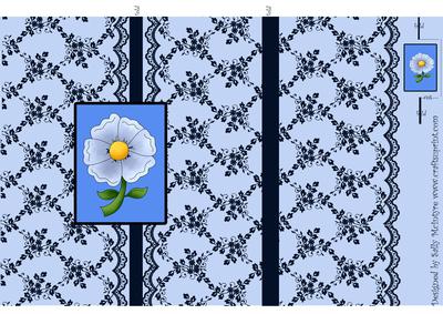 Blue Lace Foldback Card