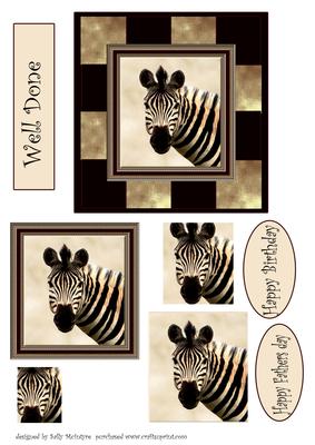 Stunning Zebra Pyramid Happy Fathers Day Happy Birthday Wel