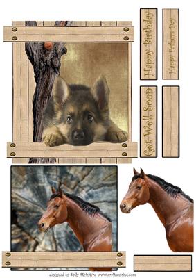 Horse and Dog Toppers Multi Greetings