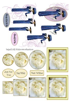 Ladies Day White Roses and Vintage Ladies