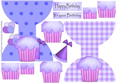 Rocker Cards Happy Birthday in Purple for a Little Girl
