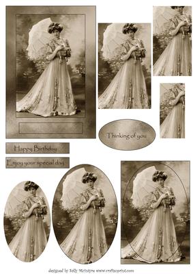 Vintage Lady Sepia