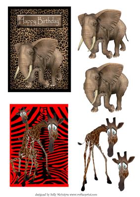 Jungle Madness Elephants and Giraffes