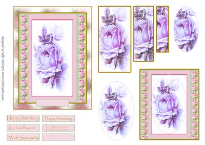 Beauty in a Mauve Rose 2 Card Sheet