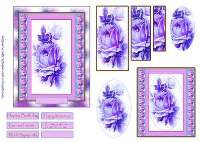 Beauty in a Purple Rose 2 Card Sheet