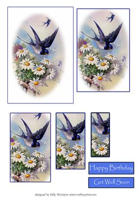 Blue Birds Are Singing Happy Birthday Get Well Soon