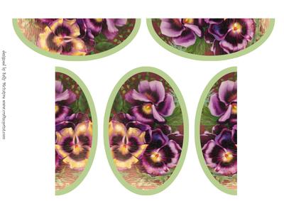 Pansy Oval Card with Wings