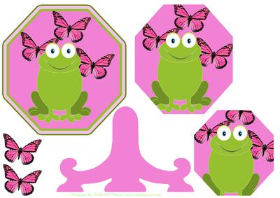 Pyramid Plate Card Princess Frog with Stand