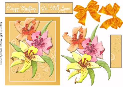 Apricot Lily Card Step by Step