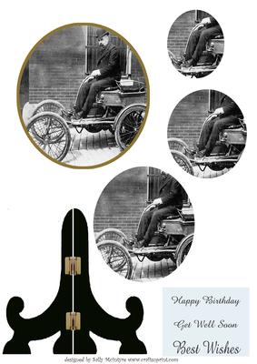 Vintage Male Pyramid Plate Card