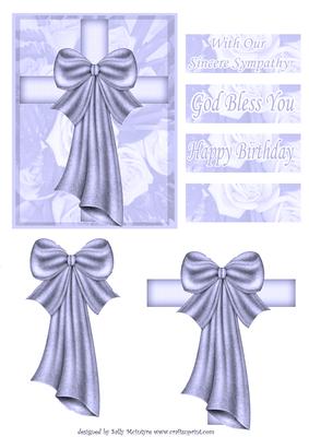 With Sincere Sympathy God Bless Happy Birthday Lilac