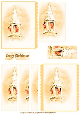 Belltower Apricot at Christmas Side Stack Pyramid