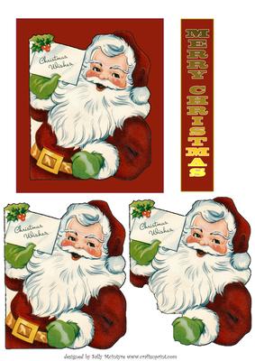 Santa Send His Greeting Step by Step