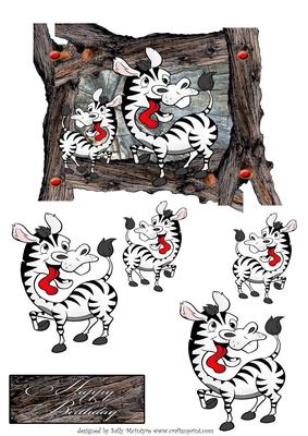 Zebra Happy Happy Birthday