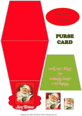 Purse Card Christmas Santa