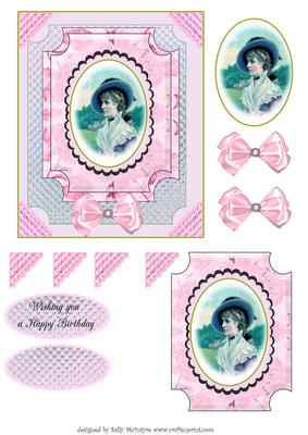 Layered Effect Decoupagewith a Delightful Vintage Lady Hap