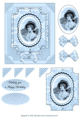Layered Effect Decoupagewith a Delightful Vintage Lady Hap