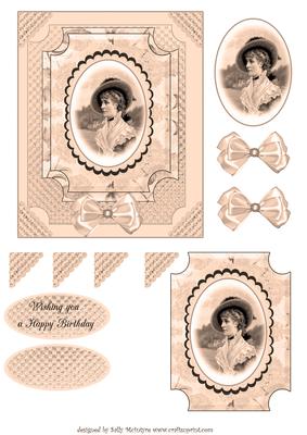 Layered Effect Decoupagewith a Delightful Vintage Lady Hap