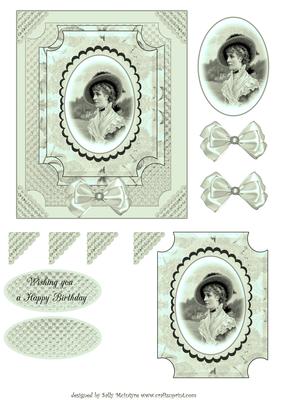 Layered Effect Decoupagewith a Delightful Vintage Lady Hap