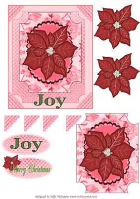 Layered Effect Pyramid with Decoupage Flowers for Christmas