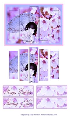 Oriental Shattered Pyramid Purple Hues