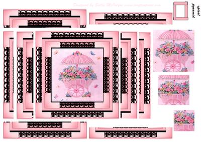 Spiral Pyramid Pink Barrow of Flowers