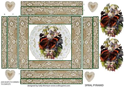 Spiral Pyramid Butterfly Flutterby
