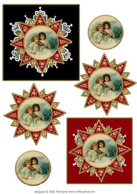 Christmas Grandeur Pyramid 2 Card Sheet