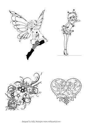 Digital Stamps One for the Girls.